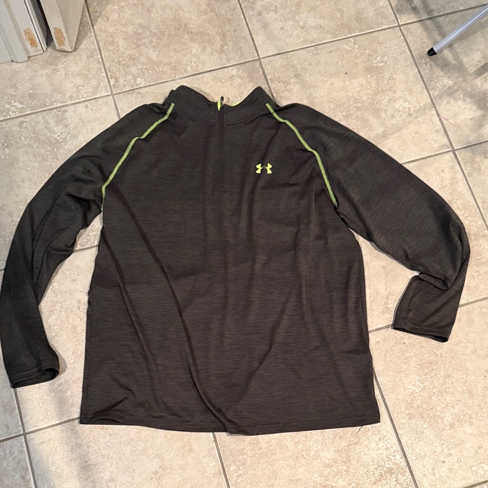 Under Armour Charcoal Pullover with Neon Accents